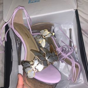 💜🦋 Purple Butterfly Platform Heels 🦋💜